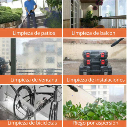 (LIQUIDACIÓN DE STOCK) - Hidrolavadora Alta Presion Inalambrica + 2 Baterías Extras 🎁