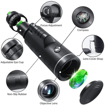 (LIQUIDACIÓN DE STOCK) Telescopio Portátil con Visión Nocturna 500x Estrella 🎁
