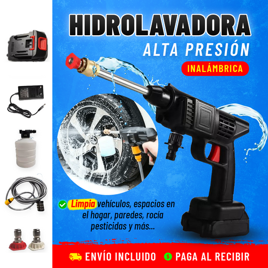 (LIQUIDACIÓN DE STOCK) - Hidrolavadora Alta Presion Inalambrica + 2 Baterías Extras 🎁