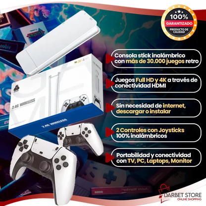 (LIQUIDACIÓN DE STOCK) NUEVA CONSOLA GAME STICK PS5 + DE 30.000 JUEGOS INCLUIDOS 🎁